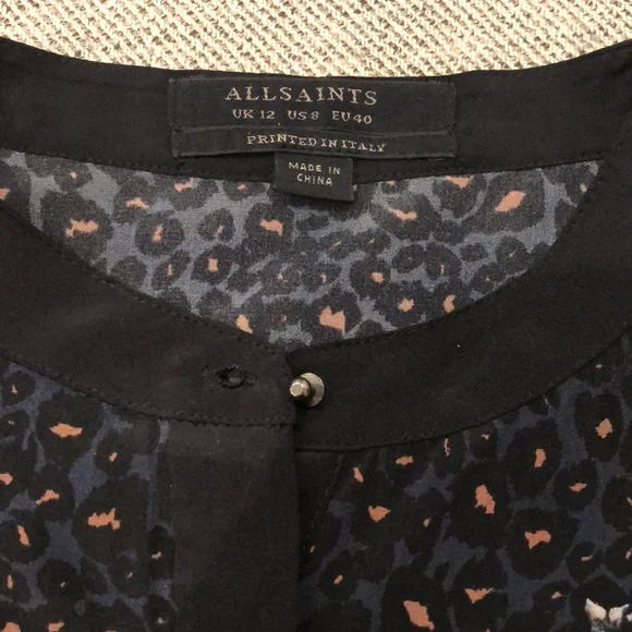 All Saints Black and White Mini Dress - Picture 4 of 6